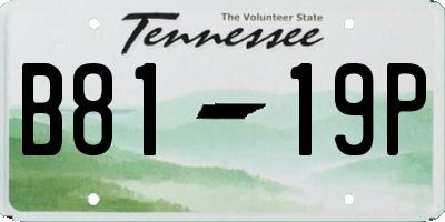 TN license plate B8119P