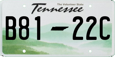 TN license plate B8122C