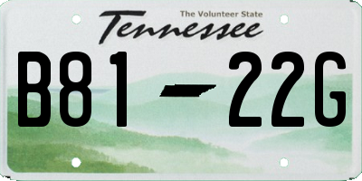 TN license plate B8122G