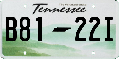 TN license plate B8122I