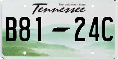 TN license plate B8124C
