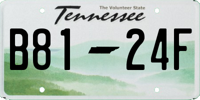 TN license plate B8124F