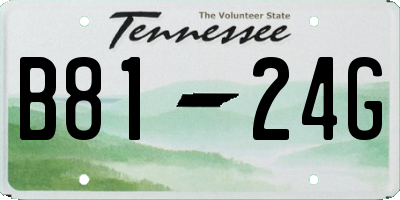 TN license plate B8124G