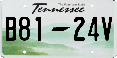 TN license plate B8124V
