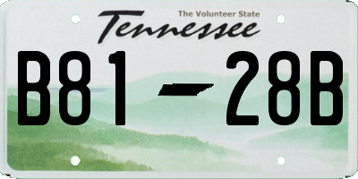 TN license plate B8128B