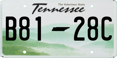 TN license plate B8128C