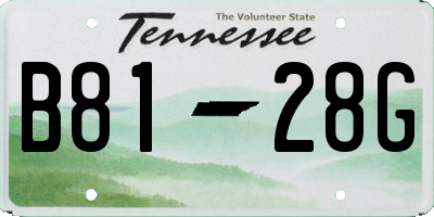 TN license plate B8128G