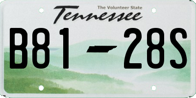 TN license plate B8128S