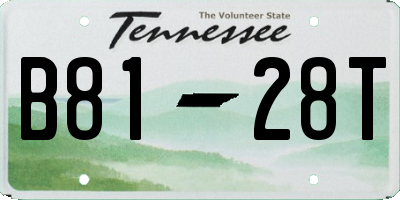 TN license plate B8128T