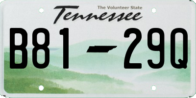 TN license plate B8129Q