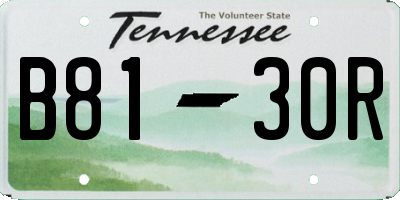 TN license plate B8130R
