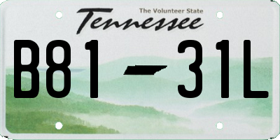 TN license plate B8131L
