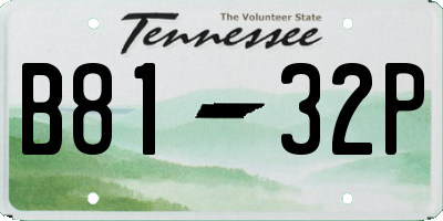TN license plate B8132P