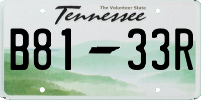TN license plate B8133R