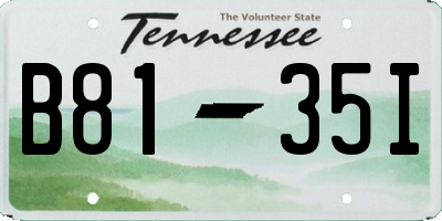 TN license plate B8135I