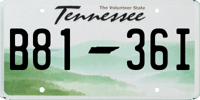 TN license plate B8136I