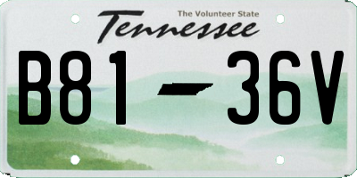 TN license plate B8136V