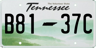 TN license plate B8137C