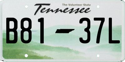TN license plate B8137L