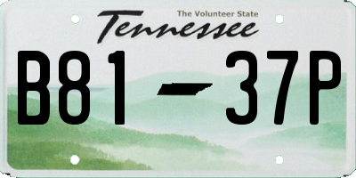 TN license plate B8137P