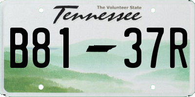 TN license plate B8137R