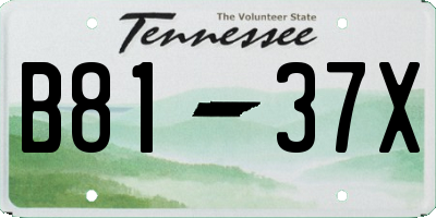 TN license plate B8137X