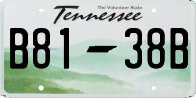 TN license plate B8138B