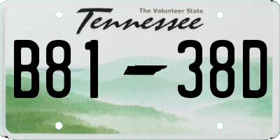 TN license plate B8138D