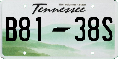 TN license plate B8138S