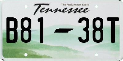 TN license plate B8138T