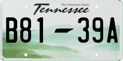 TN license plate B8139A