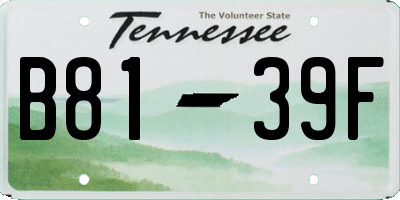 TN license plate B8139F