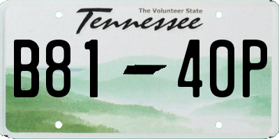 TN license plate B8140P