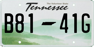 TN license plate B8141G
