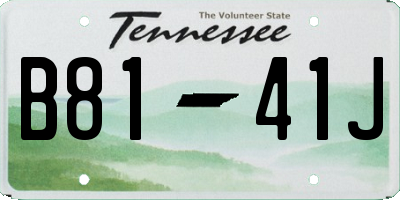 TN license plate B8141J