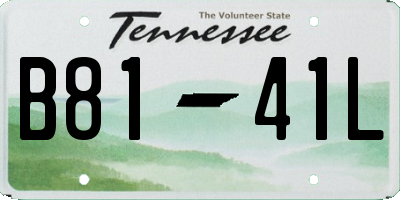 TN license plate B8141L