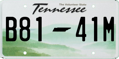 TN license plate B8141M