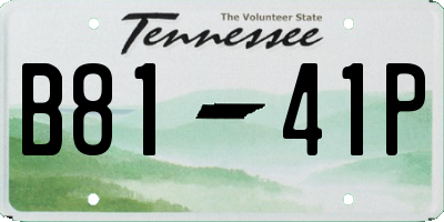 TN license plate B8141P
