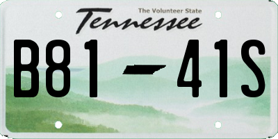 TN license plate B8141S