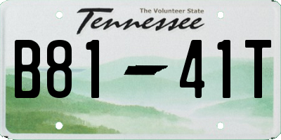 TN license plate B8141T