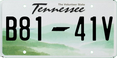 TN license plate B8141V