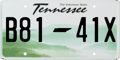 TN license plate B8141X