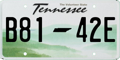 TN license plate B8142E