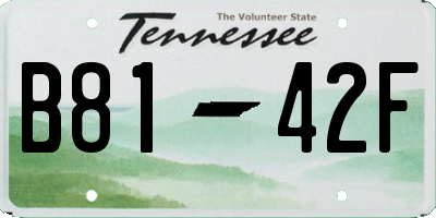 TN license plate B8142F