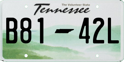 TN license plate B8142L