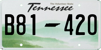 TN license plate B8142O