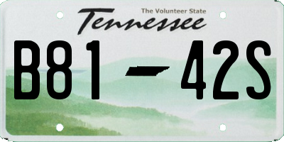 TN license plate B8142S