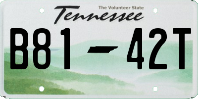 TN license plate B8142T
