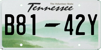 TN license plate B8142Y