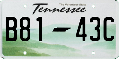 TN license plate B8143C